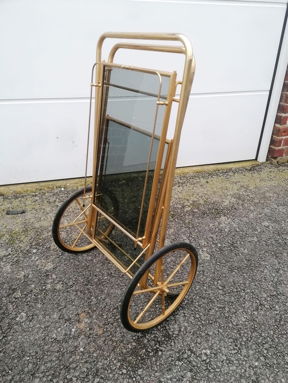 Image 1 of Intrekbare vintage serveerwagen - jaren 60