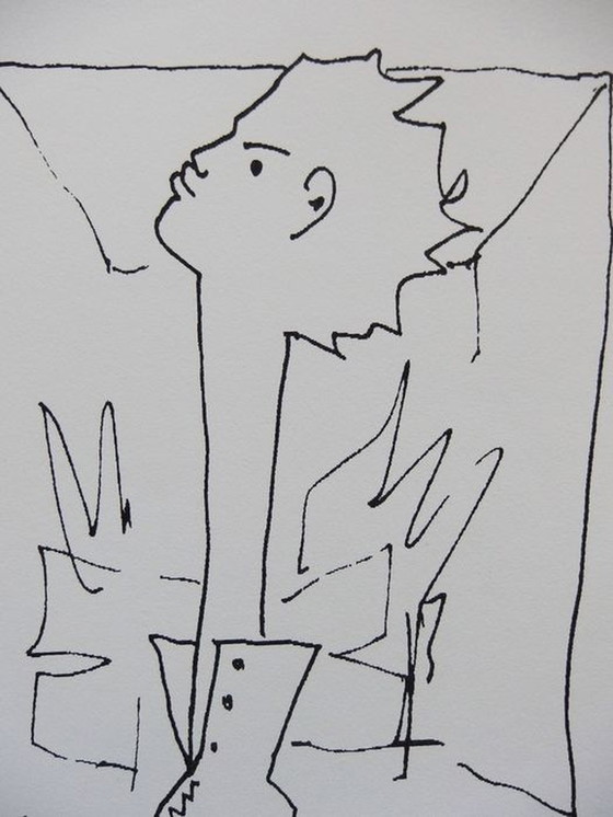 Image 1 of Lithografie Jean Cocteau, uitstekende staat, gesigneerd