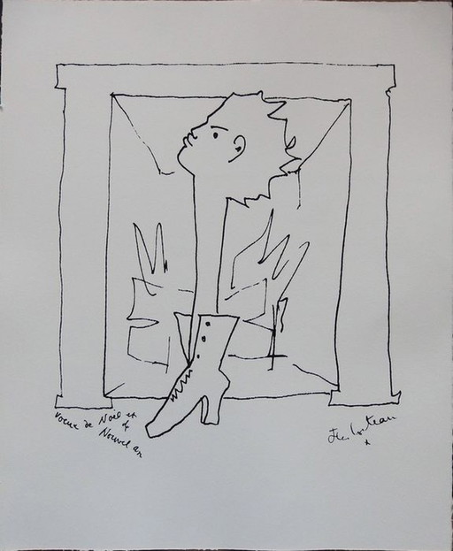 Lithografie Jean Cocteau, uitstekende staat, gesigneerd