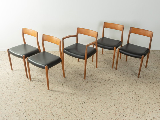 Image 1 of 5x Nils O. Møller Eetkamerstoelen