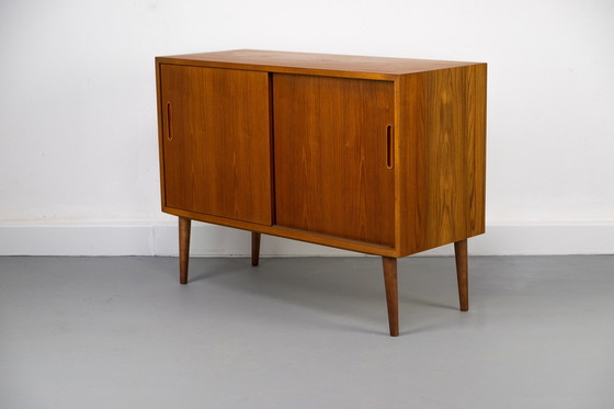 Image 1 of Vintage Deens teakhouten Dressoirs van Carlo Jensen voor Hundevad & Co., jaren 60