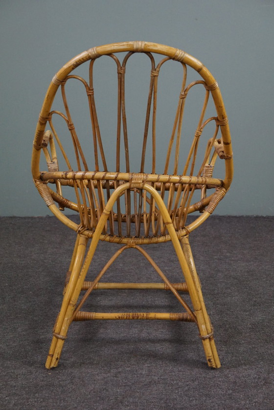 Image 1 of Rotan fauteuil met armleuningen, Dutch Design, 1950