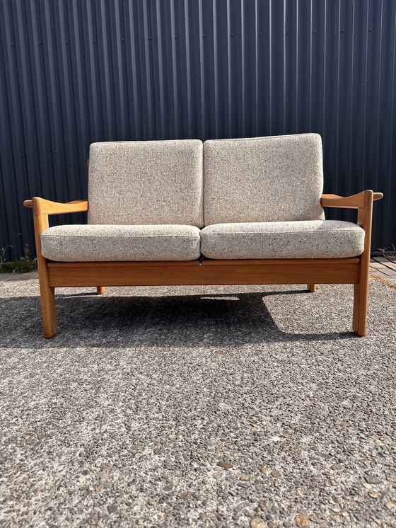 Image 1 of Vintage 2-zitsbank teak