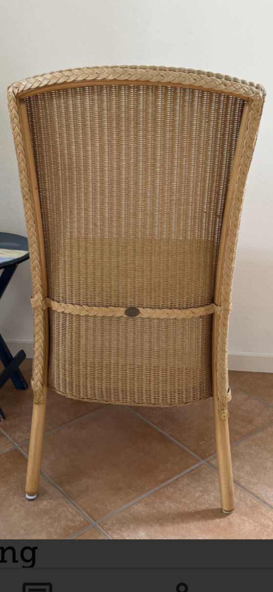 Image 1 of 6x Lloyd Loom eetkamerstoelen