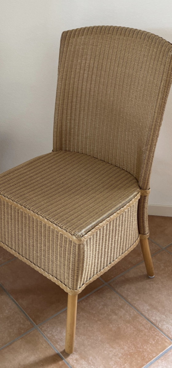 Image 1 of 6x Lloyd Loom eetkamerstoelen