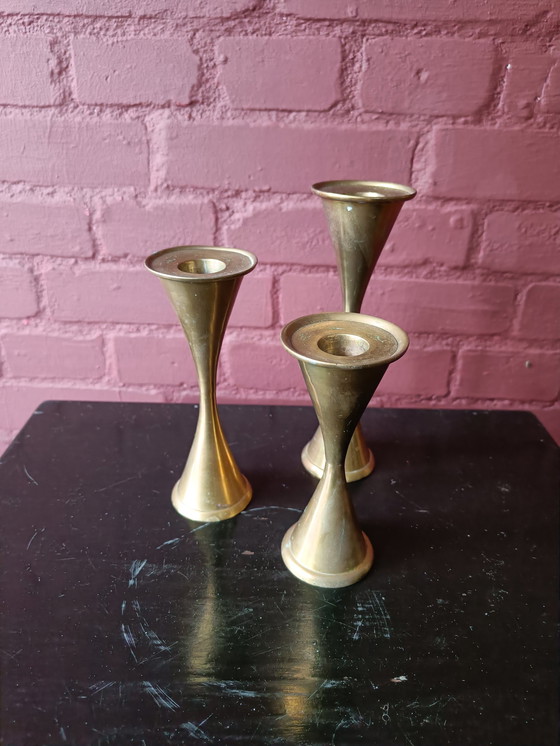 Image 1 of Vintage messing kandelaars set