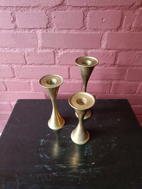 Image 1 of Vintage messing kandelaars set