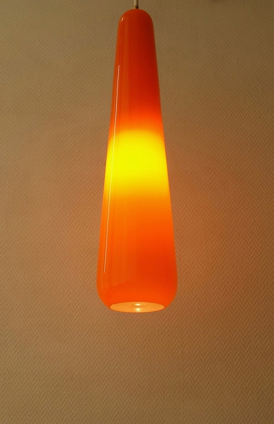 Image 1 of Vistosi (Murano) mondgeblazen glazen hanglamp