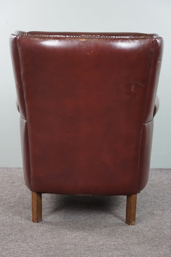 Image 1 of Schapenleren fauteuil/ armchair in een warme kleur