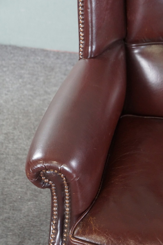 Image 1 of Schapenleren fauteuil/ armchair in een warme kleur