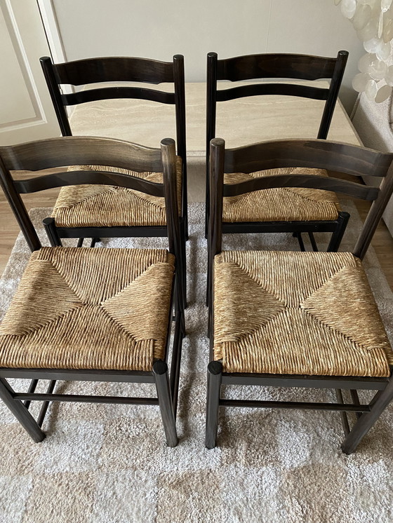 Image 1 of 4 x Vintage eetkamerstoel