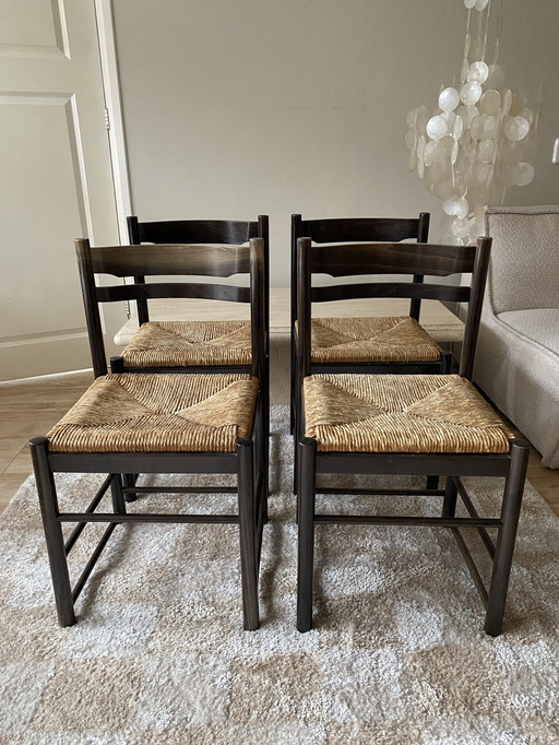 4 x Vintage eetkamerstoel