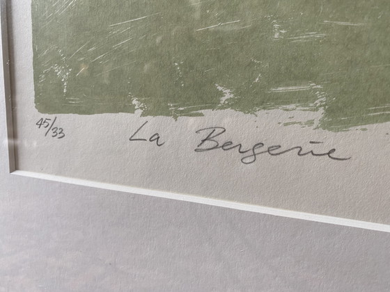 Image 1 of Willem Brauckmann Grafiek in lijst-  LA BERGERIE