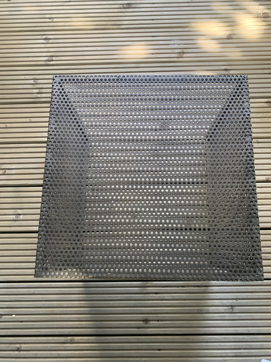 Image 1 of Vintage 80's bijzettafel opengewerkt metaal