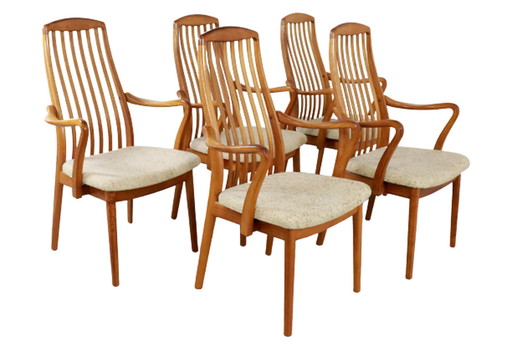 5x Edward Valentinsen Deense eetkamerstoelen "Virum"