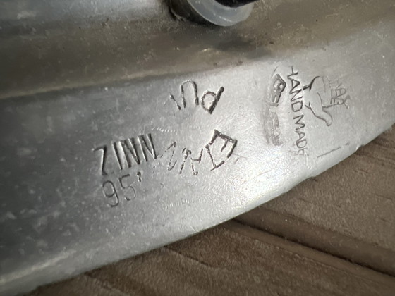 Image 1 of Vintage Tinnen schemlamp