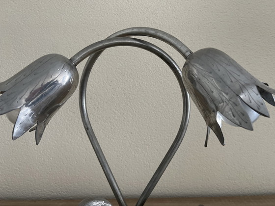 Image 1 of Vintage Tinnen schemlamp
