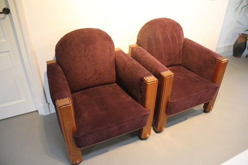 2x Art Deco stoel