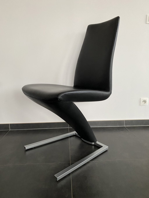 6x Rolf Benz eetkamerstoelen