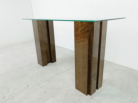 Image 1 of Vintage wortelhouten console, jaren 80