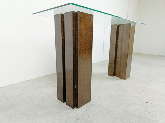 Image 1 of Vintage wortelhouten console, jaren 80