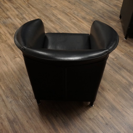 Image 1 of 2x Wittmann Aura Fauteuils Leer zwart