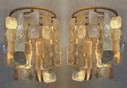 2x set bamboe Capiz schelp hanglampen vintage 