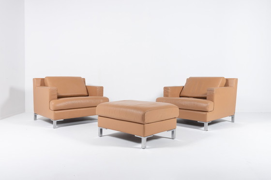 Image 1 of De Sede DS 740 lounge fauteuils met poef