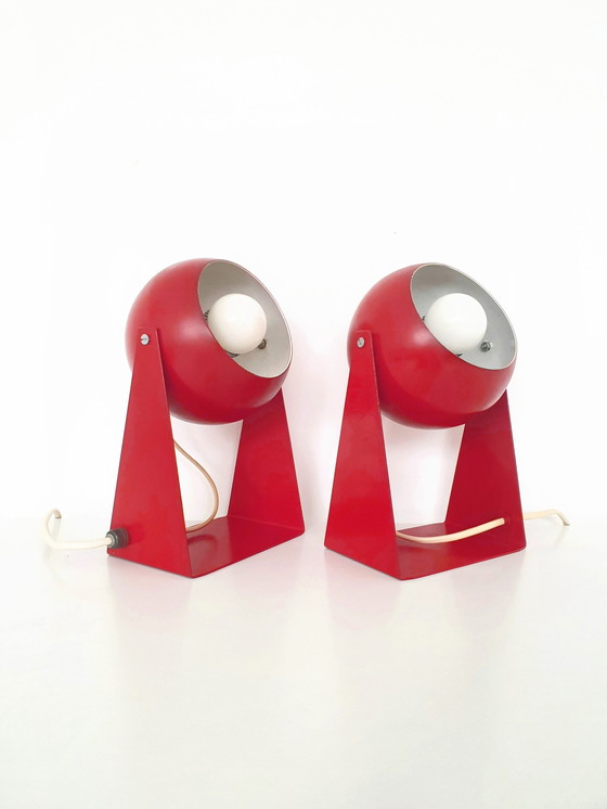 Image 1 of 2x Vintage eyeball tafellamp