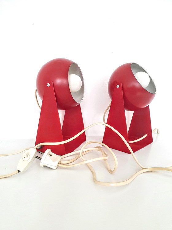 Image 1 of 2x Vintage eyeball tafellamp