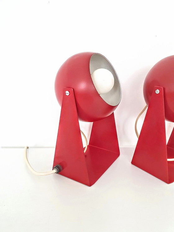 Image 1 of 2x Vintage eyeball tafellamp