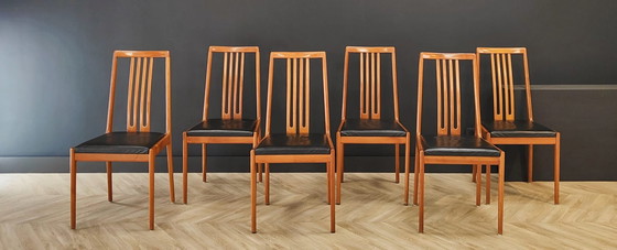 Image 1 of 6x Mid Century eettafel stoelen | Vintage