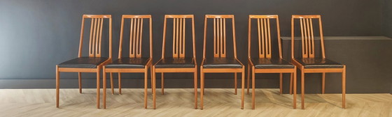 Image 1 of 6x Mid Century eettafel stoelen | Vintage