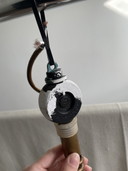 Vintage houten hanglamp
