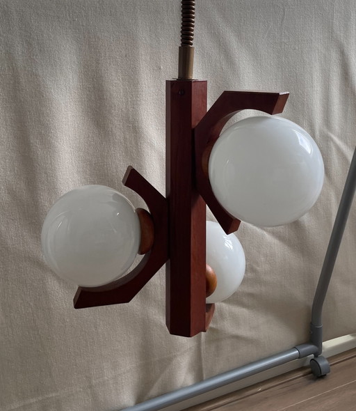 Vintage houten hanglamp