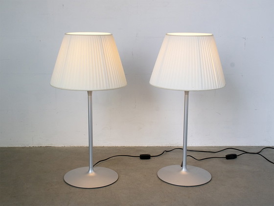 Image 1 of 2x Flos Romeo Soft T1 tafellamp by Philippe Starck