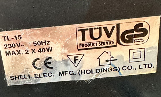 Image 1 of Vintage mushroom shell electric lamp ufo mfg.co ltd.