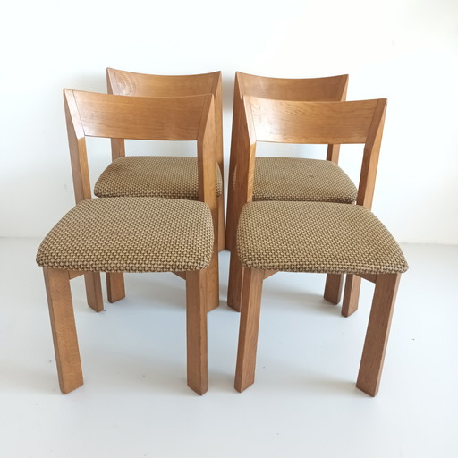 Set van 4 midcentury eetkamerstoelen