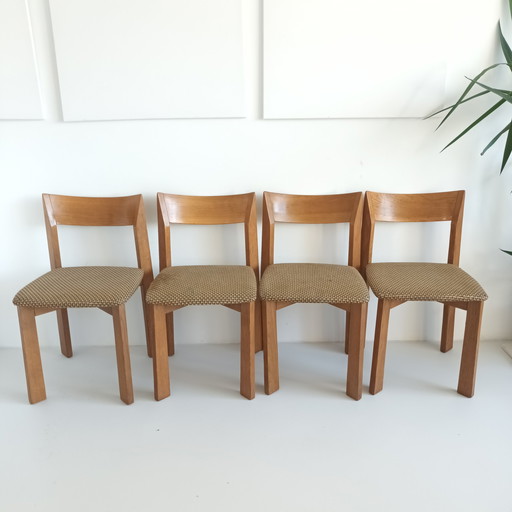 Set van 4 midcentury eetkamerstoelen