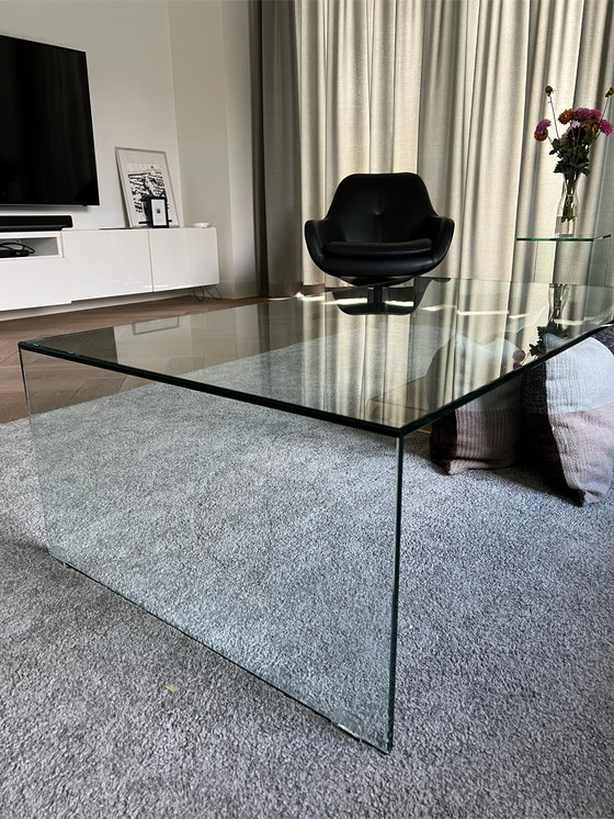 Image 1 of Van Beek design glazen tafel