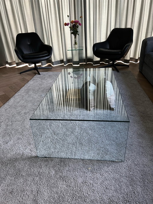 Van Beek design glazen tafel