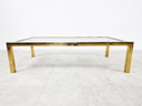 Vintage messing en chromen salontafel, jaren 70