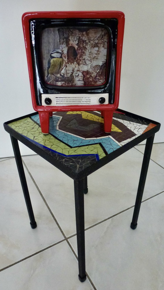 Image 1 of Vintage mozaïek plantentafel