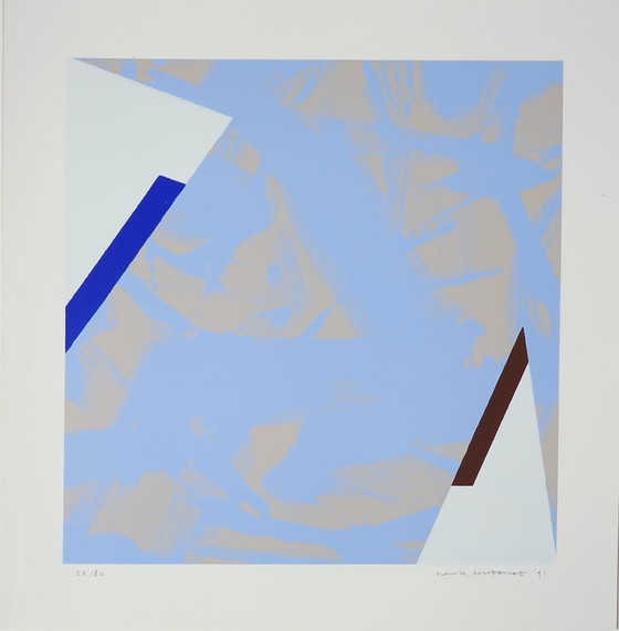 Image 1 of Abstracte zeefdruk Henk Hubenet