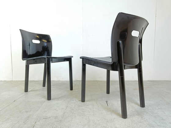 Image 1 of 4x Kartell Anna Castelli Ferrieri 4870 Eetkamerstoelen