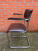 2x Tubax buisframe stoelen