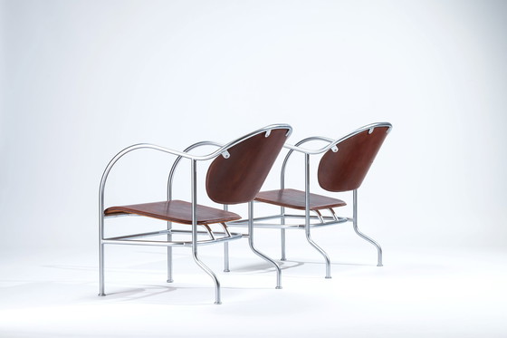 Image 1 of Set Leer loungestoelen van Mats Theselius