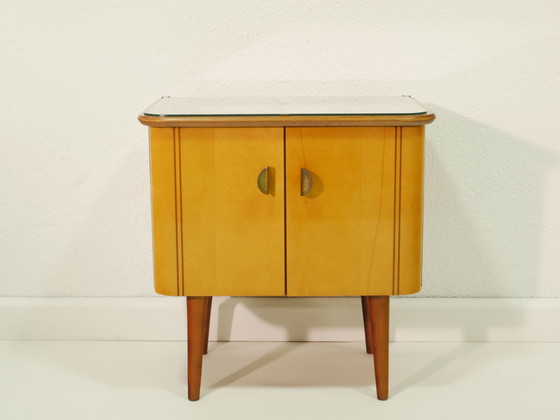 Image 1 of Vintage bijzetkastje/ladekast/nachtkastje, jaren 60, Duitsland