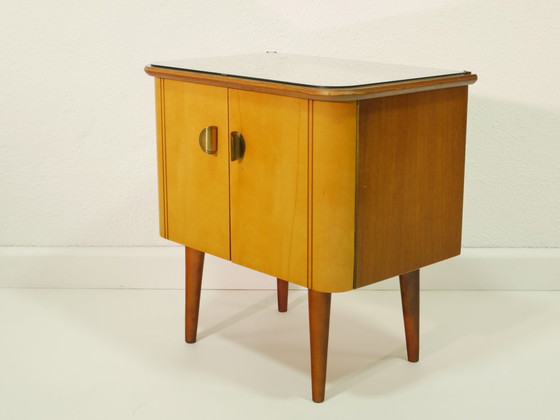 Image 1 of Vintage bijzetkastje/ladekast/nachtkastje, jaren 60, Duitsland