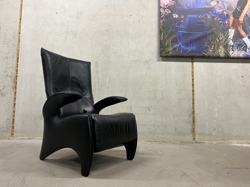 De toekomst Relax fauteuil zwart leer